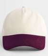 BB67 (B67) Contrast Peak Leisure Cap Natural / Burgundy colour image